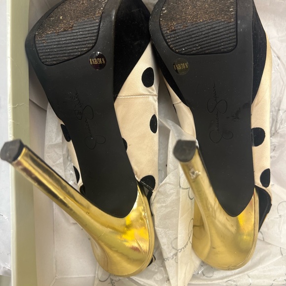 Jessica Simpson Halie2 Nude Satin Dots 8.5 - Picture 3 of 5
